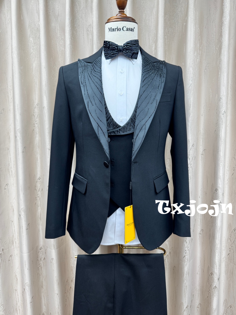 Men Formal Wear For Wedding - ชุดสูทผู้ชายสุดหรู 3 ชิ้น ชุดเจ้าบ่าวงานแต่งงาน ปกแหลม ทรงเข้ารูป