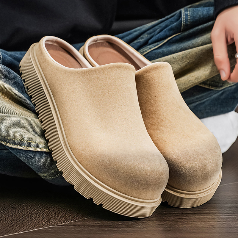 Formal Upper Wear Men - รองเท้าผู้ชายแบบสวมสบาย ดีไซน์เรียบง่าย เหมาะสำหรับใส่ทำงาน ใส่ลำลอง หนังแท้ ระบายอากาศได้ดี