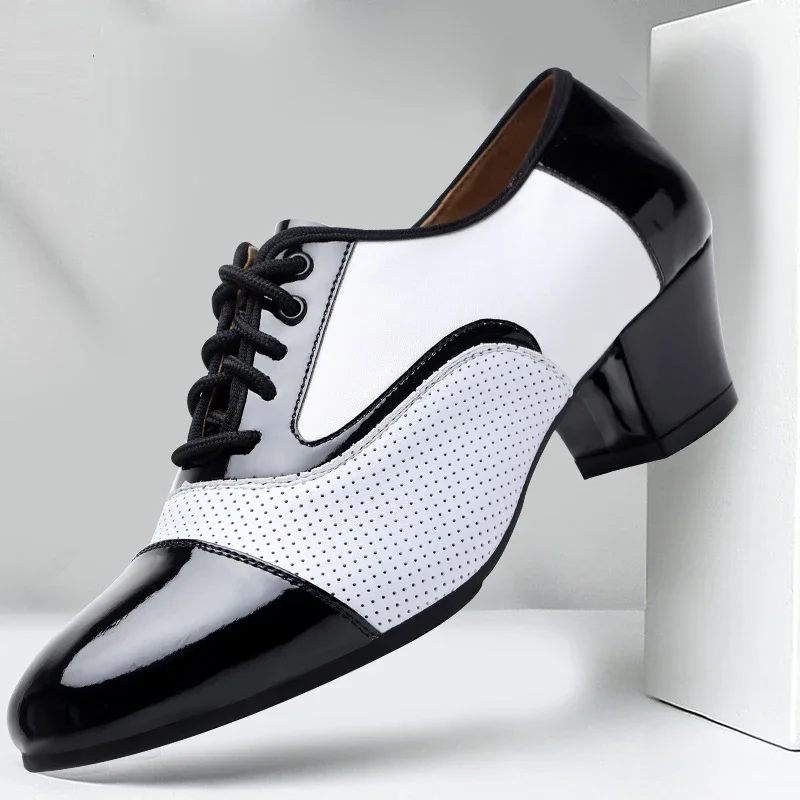 Men Formal Wear Shoes - โมเดิร์นรองเท้าเต้นรําสําหรับชายหนังนุ่มBreathableสังคมเต้นรําละตินสแควร์อย่างเป็นทางการJazz Danceรองเท้ารองเท้าผ้าใบ