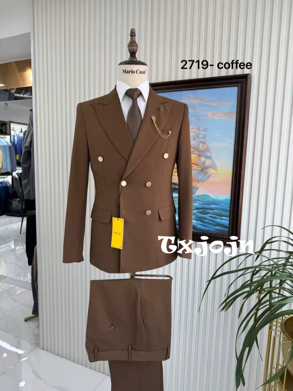 Men'S Formal Wear For Engagement - ชุดสูทผู้ชายสุดหรู 2 ชิ้น สำหรับงานหมั้น งานแต่งงาน ชุดทักซิโด้ผู้ชายแบบกระดุมสองแถว