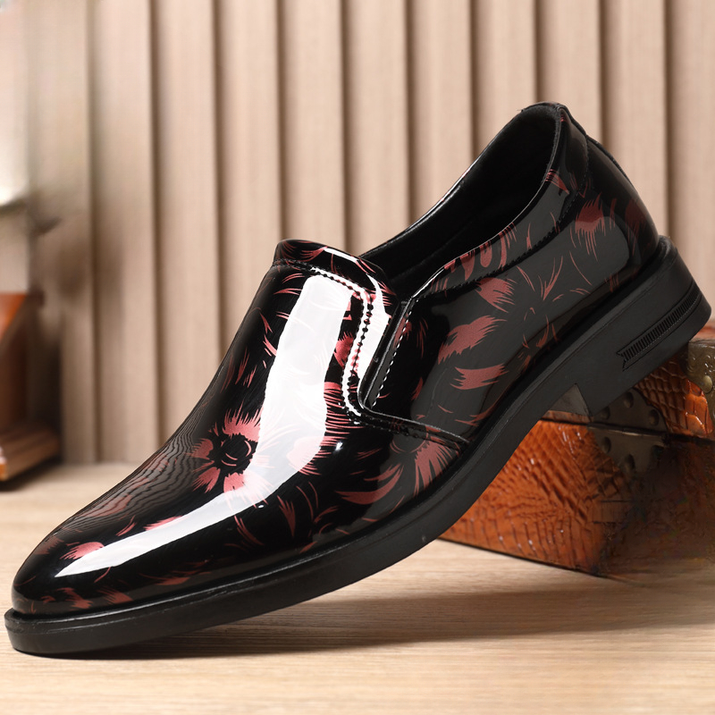 Men Formal Wear Shoes - 202 รองเท้าหนังใหม่สำหรับชายลายดอกไม้รองเท้าทางการของผู้ชายหรูหราธุรกิจอ็อกซ์ฟอร์ดชายสำนักงานงานแต่งงานรองเท้าส้นเตี้ย โมคาซิน ฮอม