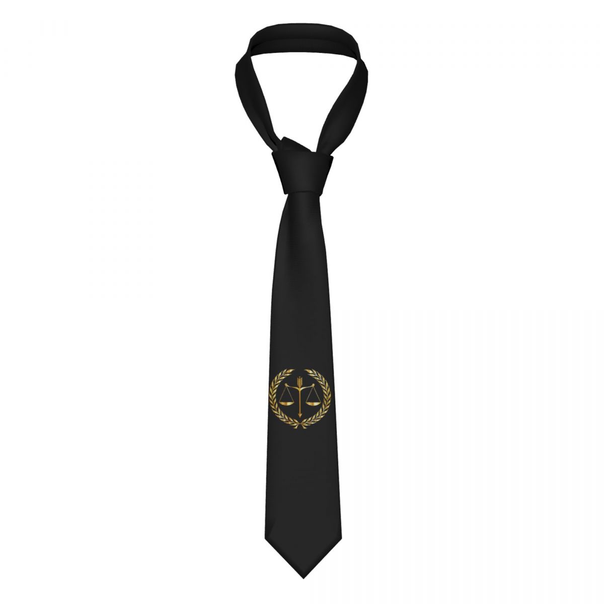 Scale - Men Formals & Ethnic Wear - กฎหมายที่กําหนดเอง Golden Scales Of Justice ผูกคอผู้ชายอย่างเป็นทางการทนายความ