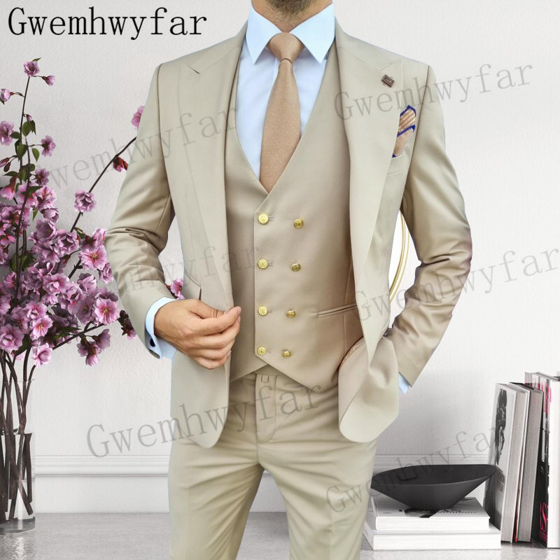 Gwenhwyfar เจ้าบ่าว Peaked Lap - Men Formal Wear For Wedding บทวิจารณ์และราคา