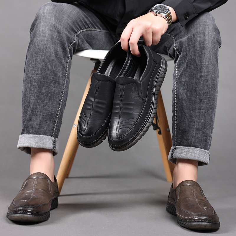รองเท้าหนังผู้ชายรองเท้าหนังกั - Formal Upper Wear Men บทวิจารณ์และราคา
