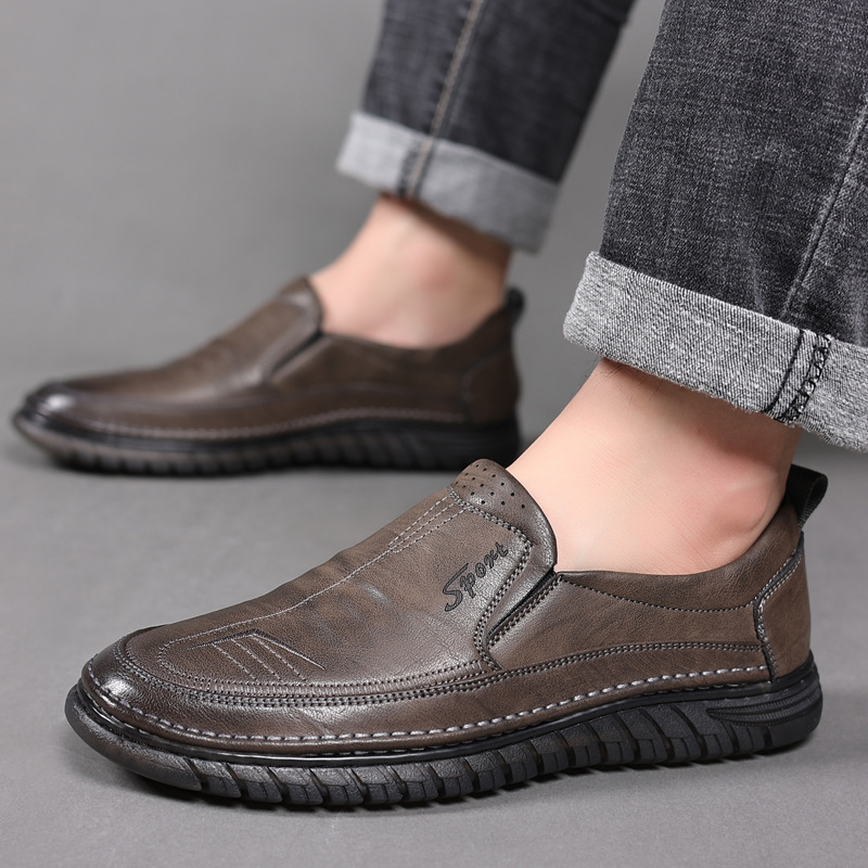 รองเท้าหนังผู้ชายรองเท้าหนังกั - Formal Upper Wear Men บทวิจารณ์และราคา