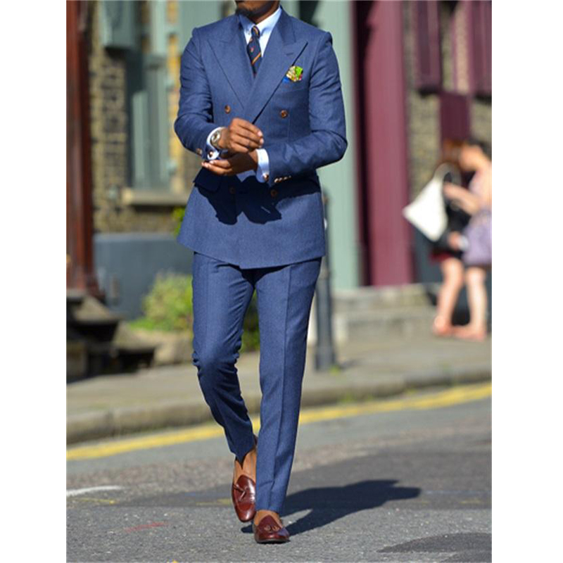 สีน้ำเงินเข้มอย่างเป็นทางการบุ - Men Formal Wear For Wedding บทวิจารณ์และราคา