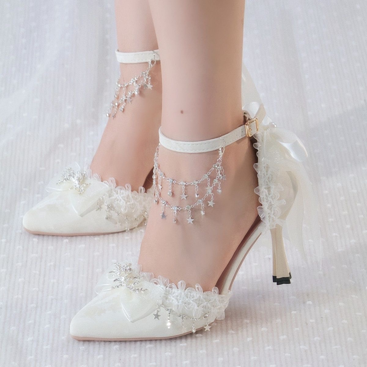 รองเท้าส้นสูงสไตล์โลลิต้าสีขาว - Men Formal Wear Shoes บทวิจารณ์และราคา