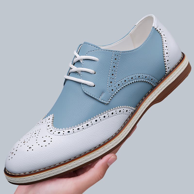 รองเท้าออกซ์ฟอร์ดแบบผูกเชือกสี - Men Formal Wear Shoes บทวิจารณ์และราคา