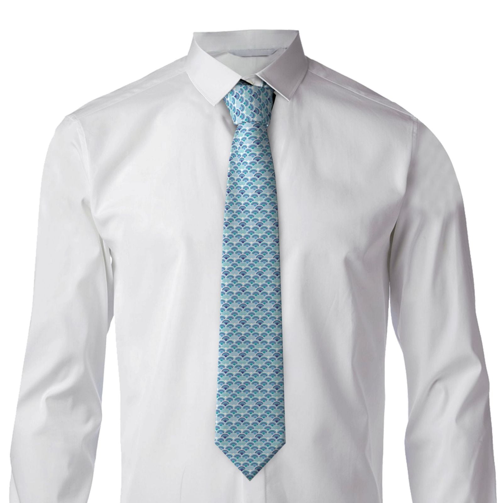 เนคไทผ้าไหมลายเกล็ดปลาสีน้ำเงิ - Scale - Men Formals & Ethnic Wear บทวิจารณ์และราคา