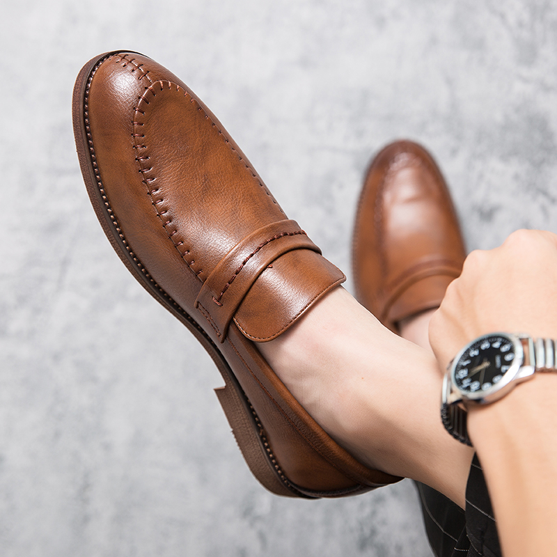 ผู้ชายLoafersธุรกิจรองเท้าหนัง - Men Formal Wear Shoes บทวิจารณ์และราคา