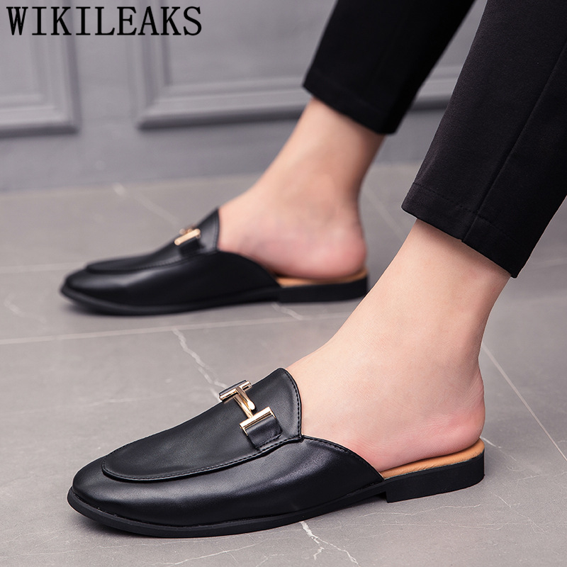 รองเท้าหนังสีดำแบบสวมสำหรับผู้ - Men Formal Wear Shoes บทวิจารณ์และราคา