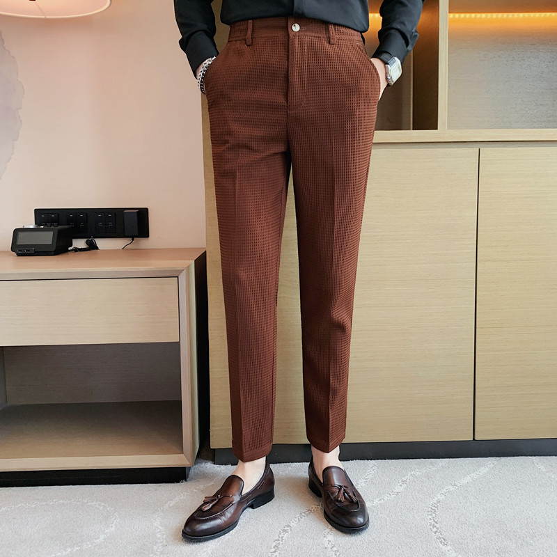 2024 ฤดูใบไม้ร่วงใหม่วาฟเฟิลยื - Men Formal Wear Pinterest บทวิจารณ์และราคา