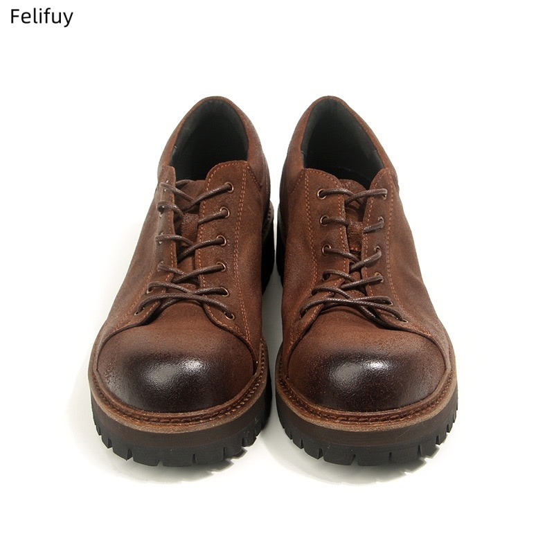 รองเท้าหนังวัวแท้สไตล์เรโทรสำห - Men Formal Wear Shoes บทวิจารณ์และราคา