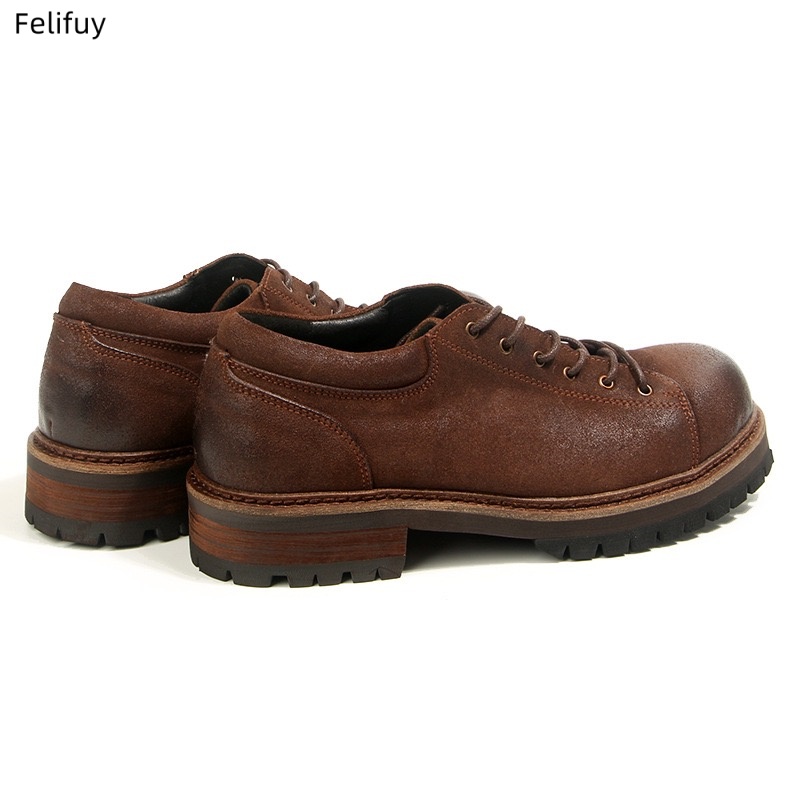 รองเท้าหนังวัวแท้สไตล์เรโทรสำห - Men Formal Wear Shoes บทวิจารณ์และราคา