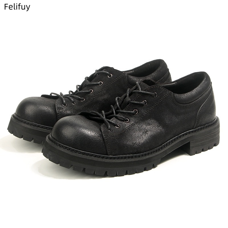 รองเท้าหนังวัวแท้สไตล์เรโทรสำห - Men Formal Wear Shoes บทวิจารณ์และราคา