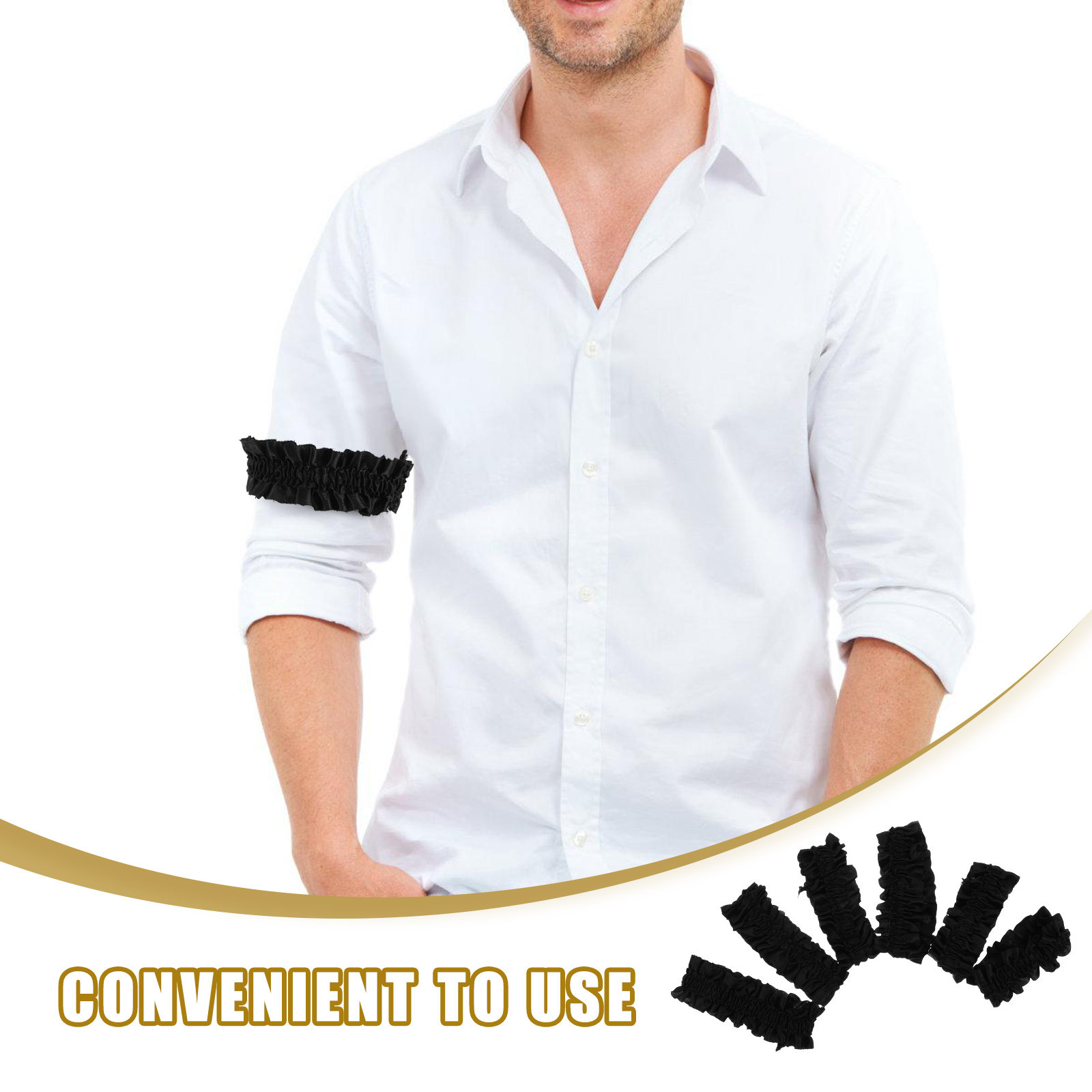 สายรัดแขนผ้าซาตินยืดหยุ่นสำหรั - Formal Upper Wear Men บทวิจารณ์และราคา
