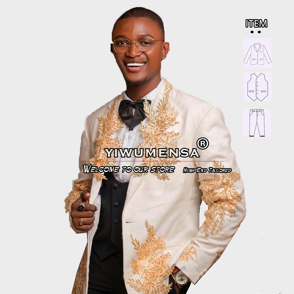 ที่กําหนดเอง 3 ชิ้นชุดผู้ชายอย - Men Formal Wear For Wedding บทวิจารณ์และราคา