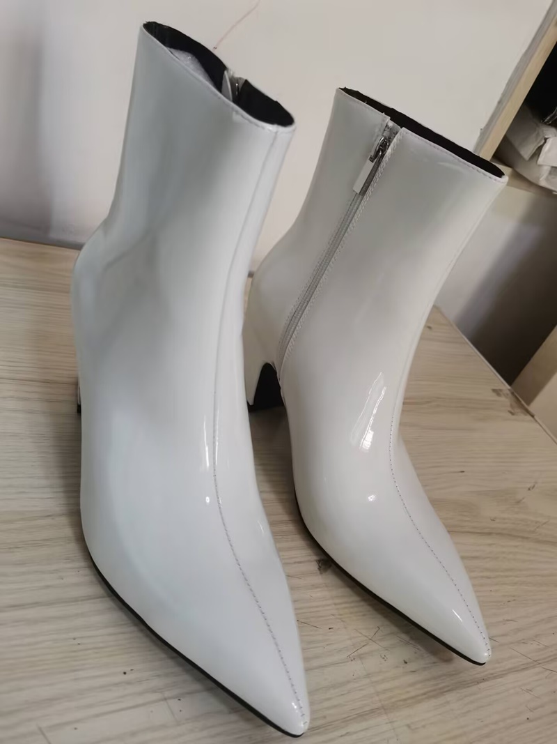 รองเท้าบูทสีขาวแฟชั่นใหม่สำหรั - Men Formal Wear Shoes บทวิจารณ์และราคา
