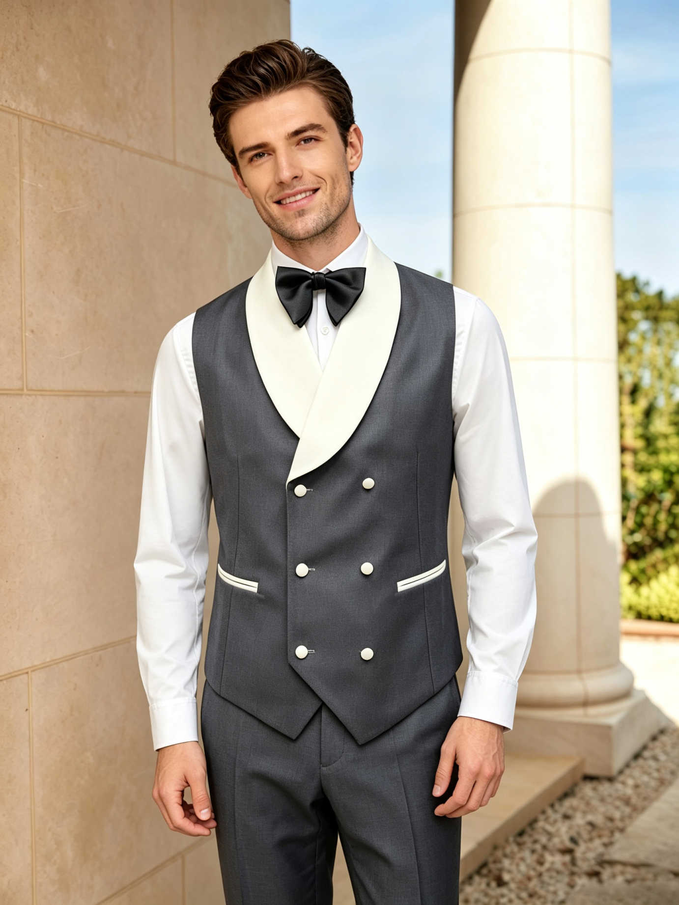 ชุดทักซิโด้ผู้ชายหล่อเหลา ปกผ้ - Men'S Formal Wear For Engagement บทวิจารณ์และราคา