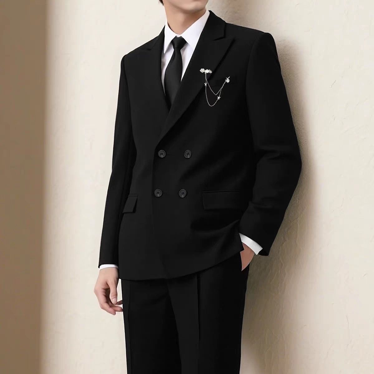 ชุดสูทลำลองแบบกระดุมสองแถวสำหร - Men'S Formal Wear For Engagement บทวิจารณ์และราคา